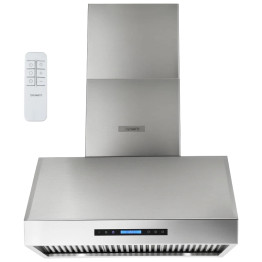 Commercial Wall Mounted Stainless Steel Extraction Hood with Touch Control, Remote and LED Lighting 914 x 610mm | CaterEq CED36GF324