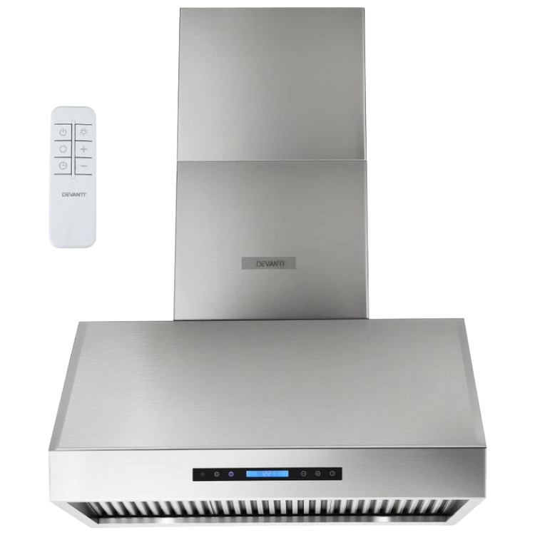 Commercial Wall Mounted Stainless Steel Extraction Hood with Touch Control, Remote and LED Lighting 914 x 610mm | CaterEq CED36GF324