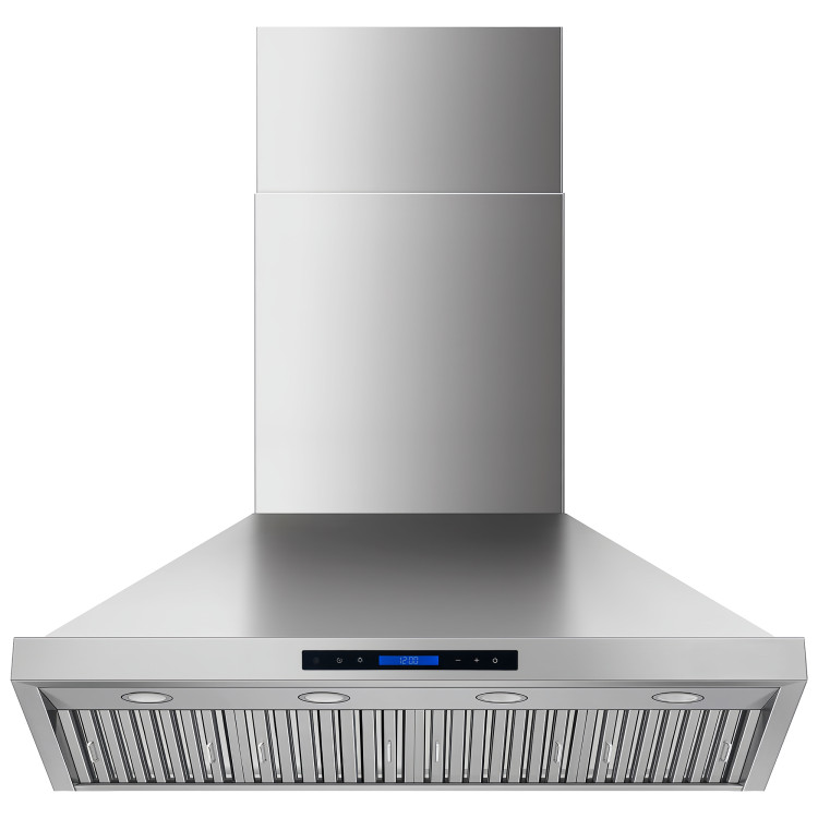 Commercial Wall Mounted Stainless Steel Extraction Hood with Touch Control, Remote and LED Lighting 1195 x 600mm | CaterEq CED48FF224