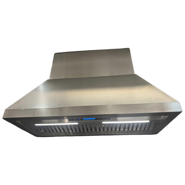 Commercial Wall Mounted Stainless Steel Extraction Hood with Touch Control, Remote and LED Lighting 1219 x 559mm | CaterEq CED48JF122