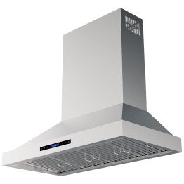 Commercial Wall Mounted Stainless Steel Extraction Hood with Touch Control, Remote and LED Lighting 1495 x 600mm | CaterEq CED60FF224