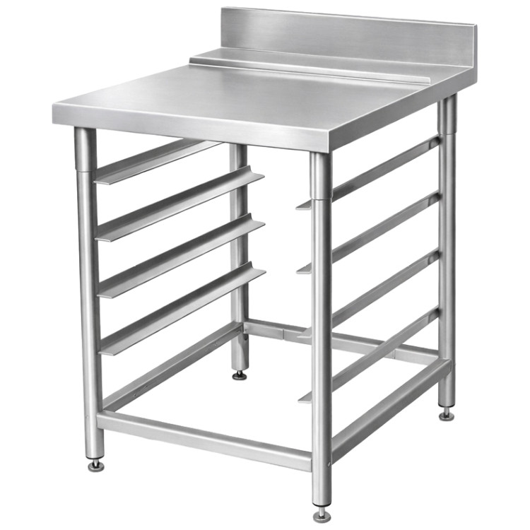 Stainless Steel Work Table with Backsplash 1000×760×1030 (880+150) mm | CaterEq CEDAVS110