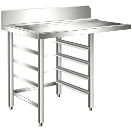 Commercial Stainless Steel Worktable for Rack Conveyor Dishwasher Left Side 1000 x 760 x 880mm | CaterEq CEDAVS136 Commercial Stainless Steel Worktable for Rack Conveyor Dishwasher Left Side 1000 x 760 x 880mm | CaterEq CEDAVS136