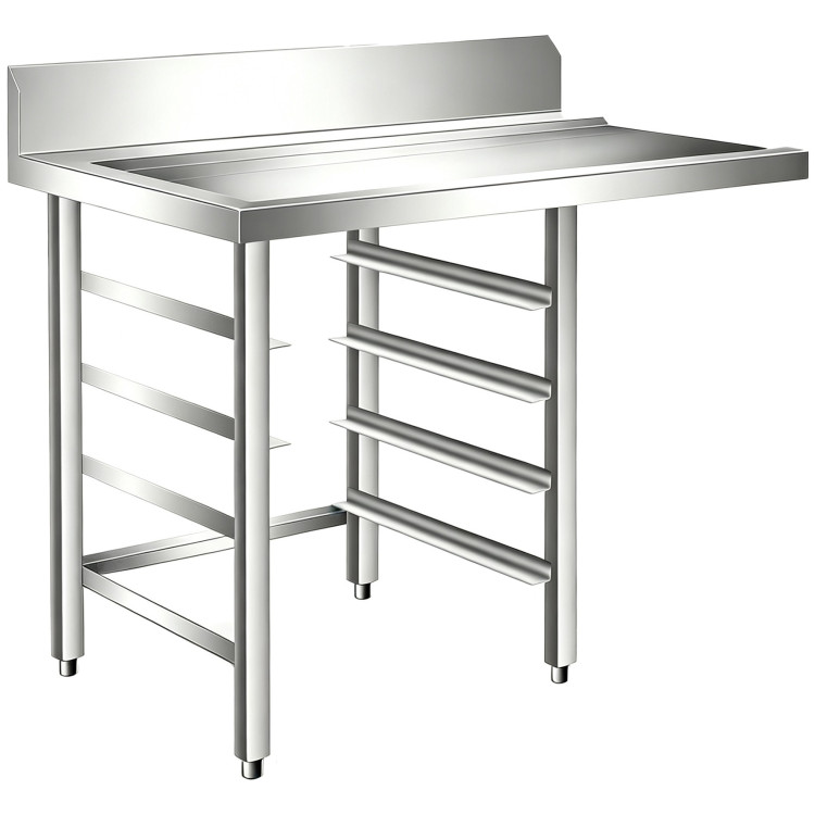 Commercial Stainless Steel Worktable for Rack Conveyor Dishwasher Left Side 1000 x 760 x 880mm | CaterEq CEDAVS136 Commercial Stainless Steel Worktable for Rack Conveyor Dishwasher Left Side 1000 x 760 x 880mm | CaterEq CEDAVS136