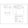 Commercial Stainless steel Pass Through Dishwasher Table with Sink Left 914mm Width - CEDC1T3036LEFTSINK