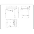 Commercial Stainless steel Pass Through Dishwasher Table with Sink Right 914mm Width - CEDC1T3036RIGHTSINK