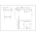 Commercial Stainless steel Pass Through Dishwasher Table with Sink Left 1219mm Width - CEDC1T3048LEFTSINK