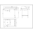 B GRADE Commercial Stainless steel Pass Through Dishwasher Table with Sink Right 1219mm Width - DC1T3048RIGHTSINK B GRADE