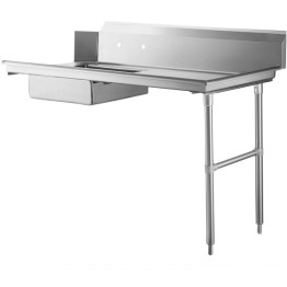 Commercial Stainless steel Pass Through Dishwasher Table with Sink Right 1219mm Width - CEDC1T3048RIGHTSINK