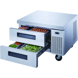 Commercial Refrigerated Chef Base 2 Drawer GN 1/1 Compatible 915×820×635mm | CaterEq CEDCB36