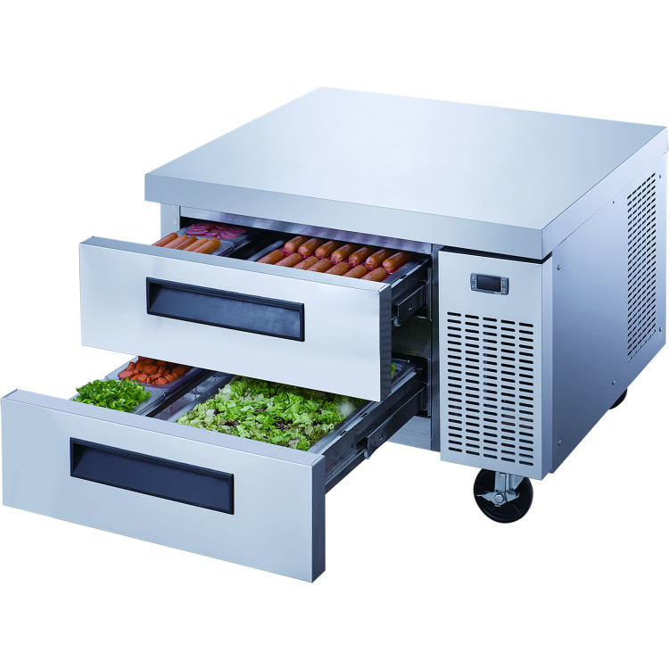 Commercial Refrigerated Chef Base 2 Drawer GN 1/1 Compatible 915×820×635mm | CaterEq CEDCB36