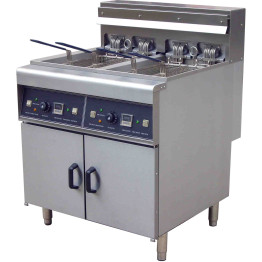  Professional Free Standing Electric Fryer Twin Tank 28L + 28L - CEDF28L2
