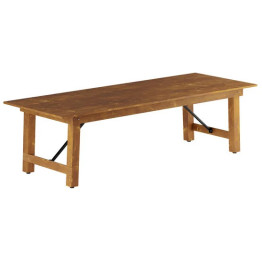 Vineyard Folding Catering Table 9ft Pine Wood 2745x1015x760mm - CEDGW003240108