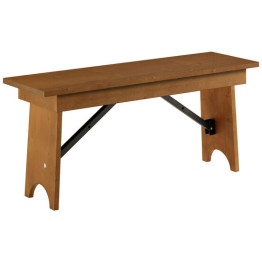 Vineyard Folding Bench 3ft4" Pine Wood 1015x300x457mm - CEDGW00334012