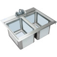 Drop-in Bar Sink 2 bowls Stainless steel - CEDIBS2FB101410