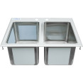 Drop-in Sink 2 bowls Stainless steel - CEDIS2DB101410 Drop-in Sink 2 bowls Stainless steel - CEDIS2DB101410
