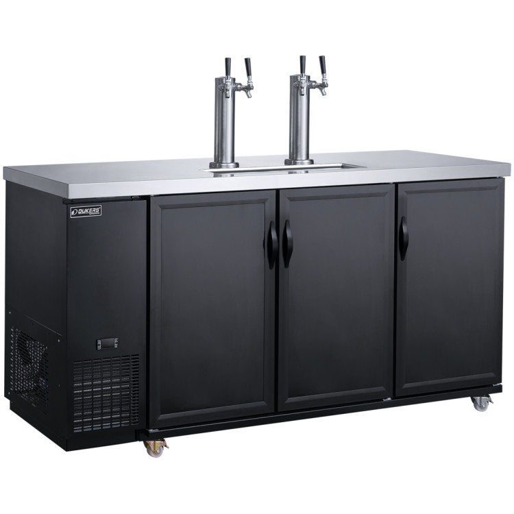 Professional Double Top Beer Dispenser 3 Door Bottle Cooler 703 Litres 1788 x 705 x 1216mm Black | CaterEq CEDKB72M3