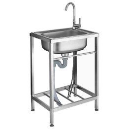 Commercial Stainless Steel Sink with Undershelf 500×400×800mm | CaterEq CEDNG304 Commercial Stainless Steel Sink with Undershelf 500×400×800mm | CaterEq CEDNG304