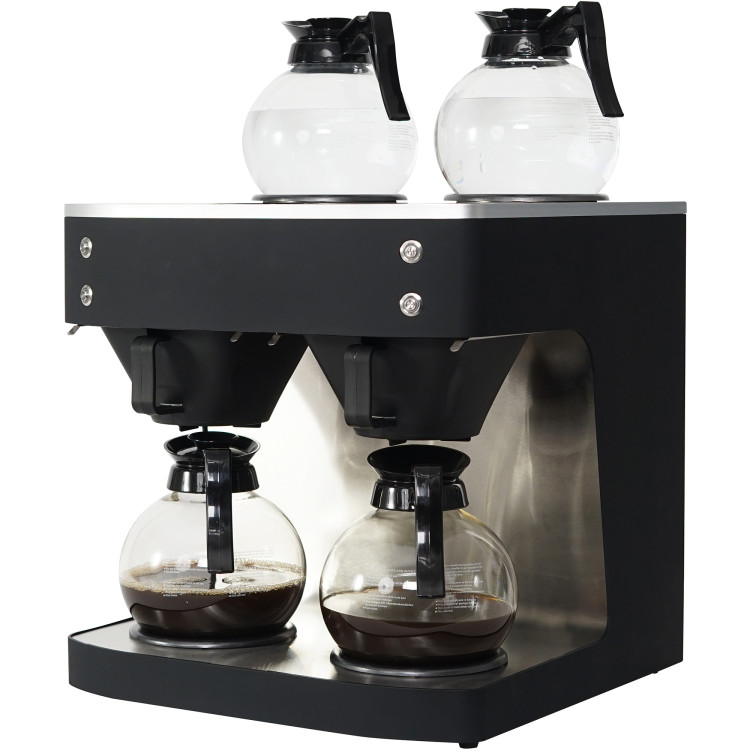 Commercial Twin Filter Coffee maker Manual fill 4 glass jugs 4 hotplates - CEDRB686P