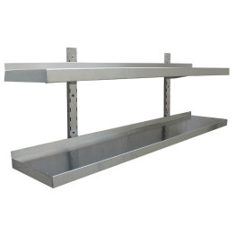 Height Adjustabe Wall shelf 2 levels 1000x300x700mm Stainless steel - CEVWS1032