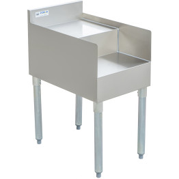 Commercial double step blender station with backsplash Stainless steel 380x580x760mm - CEDSBS2315