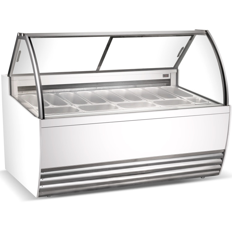 Professional Gelato & Ice Cream Serving Display Counter 13 tubs - CEDW13R