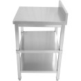 Commercial Work table Stainless steel 3 tiers Backsplash Square legs 2200x600x900mm - CEDW3T22060B