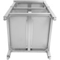 Commercial Work table Stainless steel 3 tiers Backsplash Square legs 2200x600x900mm - CEDW3T22060B