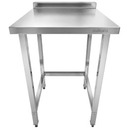 Commercial Stainless Steel Work Table with 50mm Backsplash 600 x 600 x 950mm | CaterEq CEDW6060