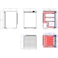 200lt Commercial Freezer Undercounter Stainless steel Single door - CEDWF200SS
