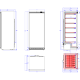 600lt Commercial Freezer Upright cabinet Stainless steel Single door - CEDWF600SS