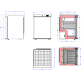 200lt Commercial Refrigerator Undercounter Single door White - CEDWR200W