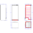 600lt Commercial Refrigerator Stainless steel Upright cabinet Single door - CEDWR600SS