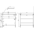 Dishwasher stand with 2 rack guides for dishwashers of Width 565-590mm & Depth 600-700mm - CEDWS02B
