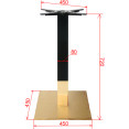 Black-Gold Cast Iron Table Base Square 450x450x720mm | CaterEq CEE007C Black-Gold Cast Iron Table Base Square 450x450x720mm | CaterEq CEE007C