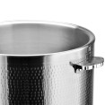 Hammered Triple‑Layer Stainless Steel 9.6L Casserole Φ320×H210mm with Glass Lid – Silver Finish | CaterEq CEE0312300 Hammered Triple‑Layer Stainless Steel 9.6L Casserole Φ320×H210mm with Glass Lid – Silver Finish | CaterEq CEE0312300