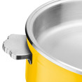 Triple-Layer Stainless Steel 4.5L Casserole Φ320×H120mm with Glass Lid – Yellow | CaterEq CEE0912005