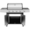 Commercial 4 Burner Gas BBQ Grill with Side Burner, Cabinet and Warming Rack 1330×570×1120mm LPG | CaterEq CEE34MJ12S52M45T45SB Commercial 4 Burner Gas BBQ Grill with Side Burner, Cabinet and Warming Rack 1330×570×1120mm LPG | CaterEq CEE34MJ12S52M45T45SB