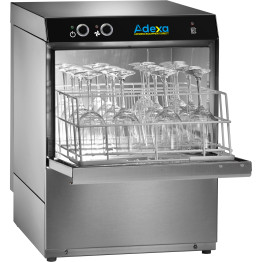 Commercial Glasswasher Premium 400mm basket 30 baskets/hour Drain pump Detergent dosing pump 13A - CEADX40
