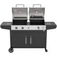 Commercial Gas & Charcoal Combo BBQ Grill with Double Hood, Cabinet & Side Shelves 1625×685×1230mm | CaterEq CEE42ZJ10S42M00T00ZT Commercial Gas & Charcoal Combo BBQ Grill with Double Hood, Cabinet & Side Shelves 1625×685×1230mm | CaterEq CEE42ZJ10S42M00T00ZT