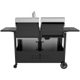 Commercial Gas & Charcoal Combo BBQ Grill with Double Hood, Cabinet & Side Shelves 1625×685×1230mm | CaterEq CEE42ZJ10S42M00T00ZT Commercial Gas & Charcoal Combo BBQ Grill with Double Hood, Cabinet & Side Shelves 1625×685×1230mm | CaterEq CEE42ZJ10S42M00T00ZT