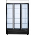 Commercial Display Refrigerator with 3 Glass doors 760 litres Black | CaterEq CEEC1200