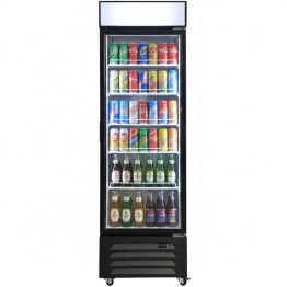 Commercial Display Refrigerator with Single Glass door 375 litres Black | CaterEq CEEC600