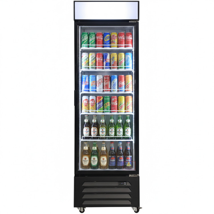 Commercial Display Refrigerator with Single Glass door 375 litres Black | CaterEq CEEC600