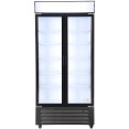 Commercial Display Refrigerator with Double Glass door 590 litres Black | CaterEq CEEC900