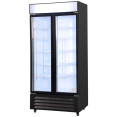 Commercial Display Refrigerator with Double Glass door 590 litres Black | CaterEq CEEC900