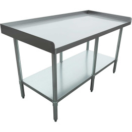 Commercial Equipment Stand / Low Height Table Stainless Steel Bottom shelf 3 Side Upstand 1500x600x600mm - CEEES2460