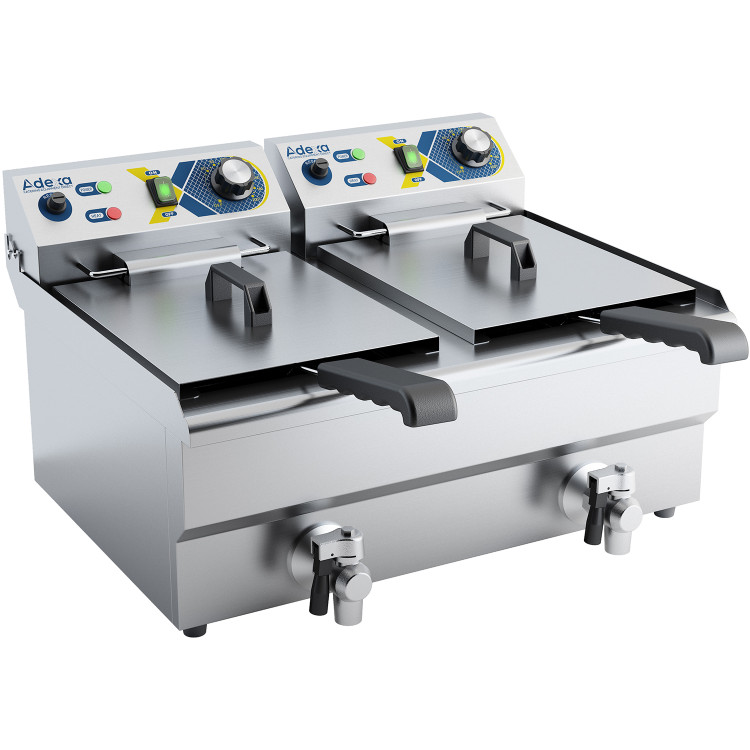 Commercial Twin Deep Fat Fryer 10+10 litres 3+3kW Countertop - CEEF102V