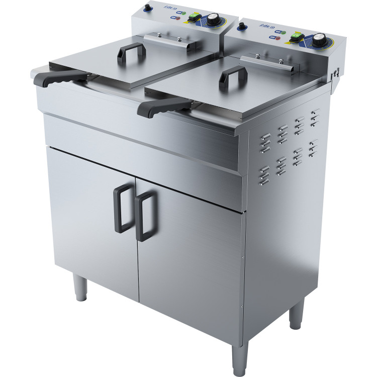 Commercial Fryer Double Electric 2x16 litre 6kW Free standing - CEEF162VC