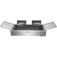 Commercial Fryer Single Tank Dual Zone Electric 26 litre 7.8kW Countertop Drainage tap - CEEF26L